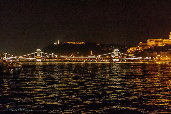Chain Bridge - Széchenyi Lánchíd -  lit up at night